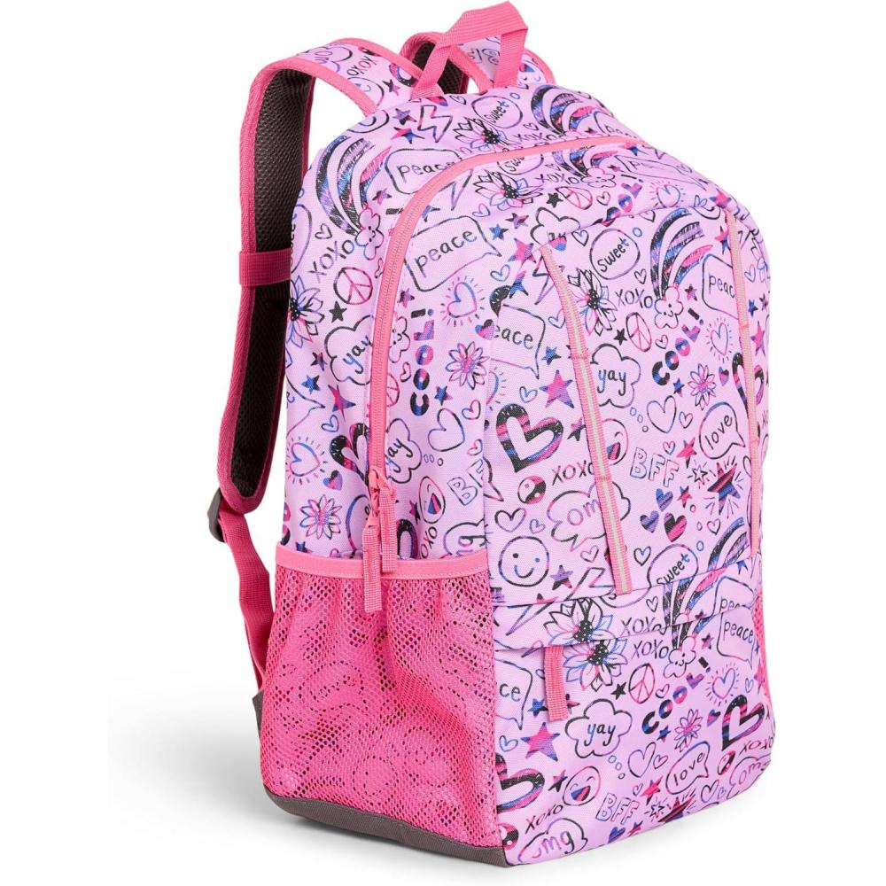 imageLands End Unisex Kids Medium ClassMate Lightweight Durable Elementary School Backpack LimogesFuchsia Pink