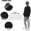 Lands’ End Unisex Kids Lightweight Mesh Lined Weather Resistant Packable Rain Jacket(Black)