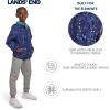 Lands’ End Unisex Kids Lightweight Mesh Lined Weather Resistant Packable Rain Jacket(Space)