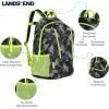 Lands’ End Unisex Kids Medium ClassMate Lightweight Durable Elementary School Backpack, Limoges(Black Highlight)
