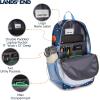 Lands’ End Unisex Kids Medium ClassMate Lightweight Durable Elementary School Backpack, Limoges(Chambray)