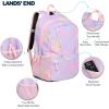 Lands’ End Unisex Kids Medium ClassMate Lightweight Durable Elementary School Backpack, Limoges(Desert Rose)