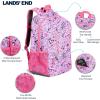 Lands’ End Unisex Kids Medium ClassMate Lightweight Durable Elementary School Backpack, Limoges(Fuchsia Pink)