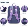 Lands’ End Unisex Kids Medium ClassMate Lightweight Durable Elementary School Backpack, Limoges(Rose Violet)