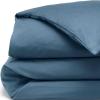 Lands’ End 5oz Flannel Solid Duvet Bering Sea Blue Twin(Bering Sea Blue)