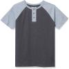 Lands’ End Boys Short Sleeve Henley T-Shirt(Iron/Gray Heather)