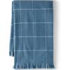 Lands’ End Heavyweight Cashtouch Throw Aegean Coast Windowpane 50″ x 60″(Aegean Coast Windowpane)