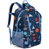 Lands’ End Unisex Kids Medium ClassMate Lightweight Durable Elementary School Backpack, Limoges(Chambray)