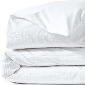 Lands’ End 400 Embroidered Duvet Cover Deep Sea Navy Dots Twin(White Dots)