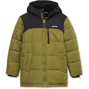 Lands’ End Boys Water Resistant Sherpa Lined Coat(Light Olive/Black)