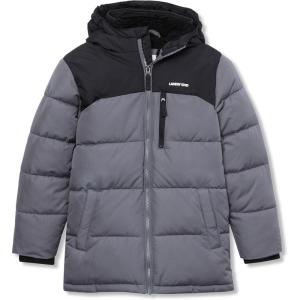 Lands’ End Boys Water Resistant Sherpa Lined Coat(Warm Graphite/Black)