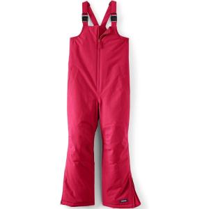 Lands’ End Kids Squall Waterproof Iron Knee Bib Snow Pants(Red)