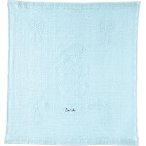 Lands’ End Scottish Lace Bear Baby Blanket Blue 39″ x 40″(Blue)