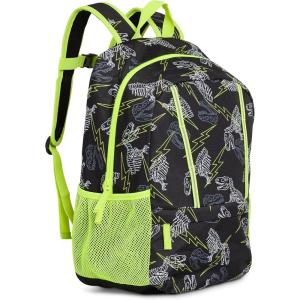 Lands’ End Unisex Kids Medium ClassMate Lightweight Durable Elementary School Backpack, Limoges(Black Highlight)