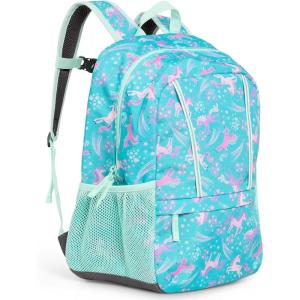 Lands’ End Unisex Kids Medium ClassMate Lightweight Durable Elementary School Backpack, Limoges(Ceramic Blue)