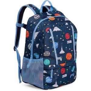 Lands’ End Unisex Kids Medium ClassMate Lightweight Durable Elementary School Backpack, Limoges(Chambray)
