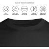 Lands’ End Essentials Men’s Long-Sleeve Soft Cotton T-Shirt – Relaxed Easy Fit(Black)