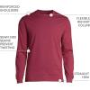 Lands’ End Essentials Men’s Long-Sleeve Soft Cotton T-Shirt – Relaxed Easy Fit(Burgundy)