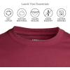 Lands’ End Essentials Men’s Long-Sleeve Soft Cotton T-Shirt – Relaxed Easy Fit(Burgundy)