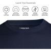 Lands’ End Essentials Men’s Long-Sleeve Soft Cotton T-Shirt – Relaxed Easy Fit(Classic Navy)