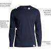 Lands’ End Essentials Men’s Long-Sleeve Soft Cotton T-Shirt – Relaxed Easy Fit(Classic Navy)