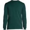 Lands’ End Essentials Men’s Long-Sleeve Soft Cotton T-Shirt – Relaxed Easy Fit(Evergreen)
