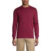 Lands’ End Essentials Men’s Long-Sleeve Soft Cotton T-Shirt – Relaxed Easy Fit(Burgundy)