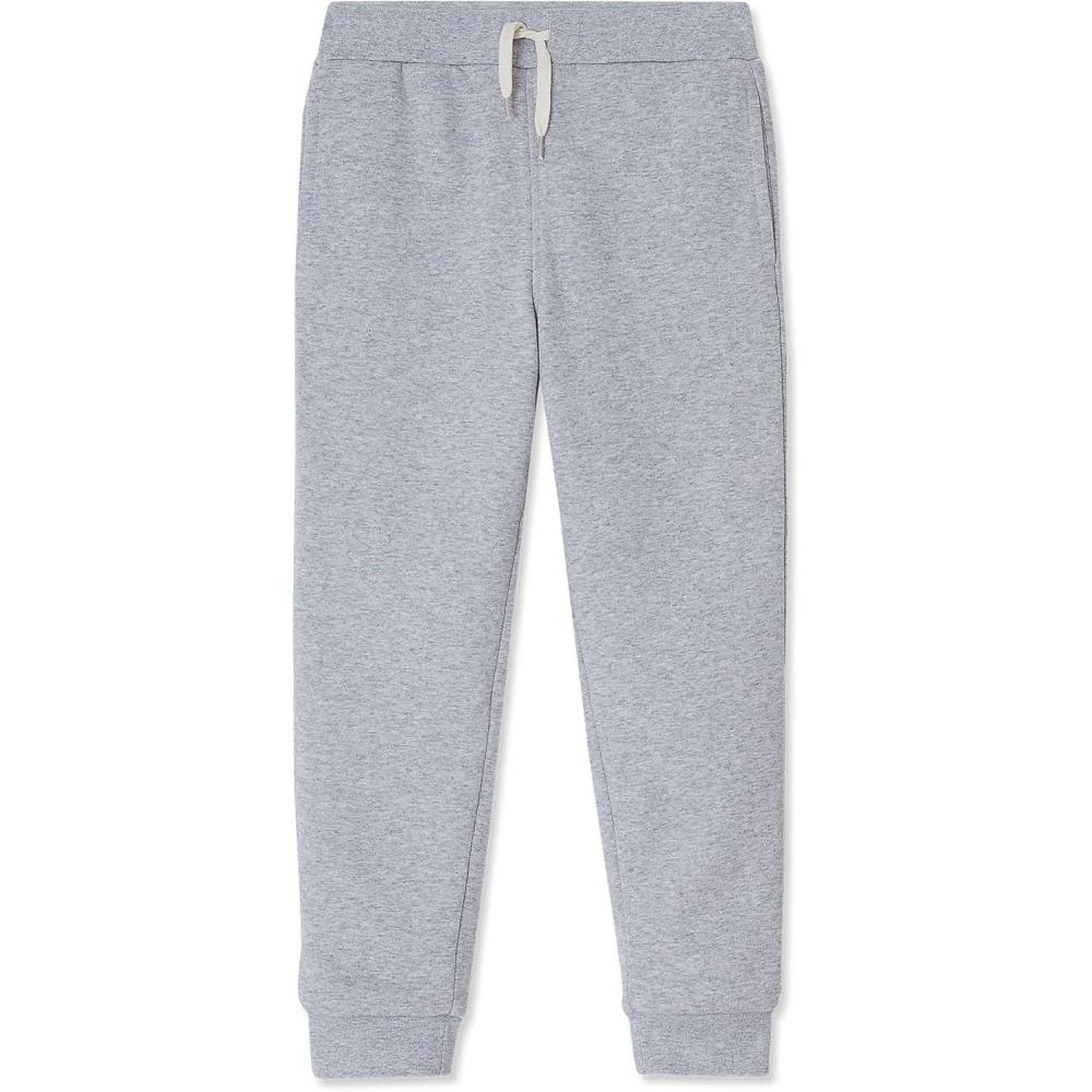 imageLands End Kids Sherpa Fleece Lined Jogger SweatpantsHeather Gray