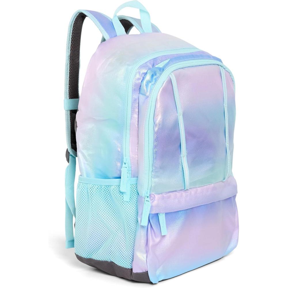 imageLands End Unisex Kids Large ClassMate Lightweight Durable Elementary School Backpack Dusty OlivePastel Lilac