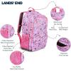 Lands’ End Unisex Kids Large ClassMate Lightweight Durable Elementary School Backpack, Dusty Olive(Fuchsia Pink)