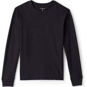 Lands’ End School Uniform Boys Long Sleeve Essential T-Shirt(Black)