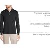 Lands’ End Men’s Long Sleeve American-Grown Supima Cotton Polo Shirt(Black)