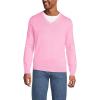 Lands’ End Men’s Fine Gauge Cotton V Neck Sweater(Fresh Carnation Heather)