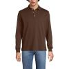 Lands’ End Men’s Long Sleeve American-Grown Supima Cotton Polo Shirt(Dark Walnut Brown)