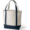 Lands’ End Pre-Monogrammed Letter Canvas Tote Bag(J – Natural/Navy)