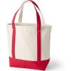 Lands’ End Pre-Monogrammed Letter Canvas Tote Bag(S – Natural/Red)