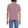Lands’ End Men’s Short Sleeve Cotton Linen Tee(Burgundy Spritz Mini Stripe)
