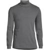 Lands’ End Men’s American-Grown Supima Cotton Turtleneck Shirt(Dark Charcoal Heather)