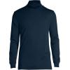 Lands’ End Men’s American-Grown Supima Cotton Turtleneck Shirt(Radiant Navy)