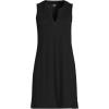 Lands’ End Women’s Cotton Jersey Notch Neck Dress with Soutache(Black)
