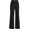 Lands’ End Women’s High Rise 5 Pocket Wide Leg Chino Pants(Black)