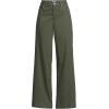 Lands’ End Women’s High Rise 5 Pocket Wide Leg Chino Pants(Forest Moss)