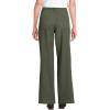 Lands’ End Women’s High Rise 5 Pocket Wide Leg Chino Pants(Forest Moss)