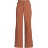 Lands’ End Women’s High Rise 5 Pocket Wide Leg Chino Pants(Rich Ginger Brown)