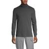 Lands’ End Men’s American-Grown Supima Cotton Turtleneck Shirt(Dark Charcoal Heather)