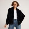 Lands’ End Women’s Faux Fur Jacket(Black)