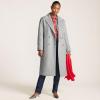 Lands’ End Women’s Insulated Double Breasted Wool Coat(Light Gray Heather)