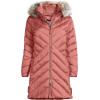 Lands’ End Womens Plush Lined Insulated Coat Dark Rose Clay Regular Large