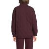 Lands’ End Women’s RainDefense Serious Sweats Quilted Full Zip Jacket(Lush Burgundy)