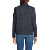 Lands’ End Women’s Sweater Fleece Jacket(Black Heather)